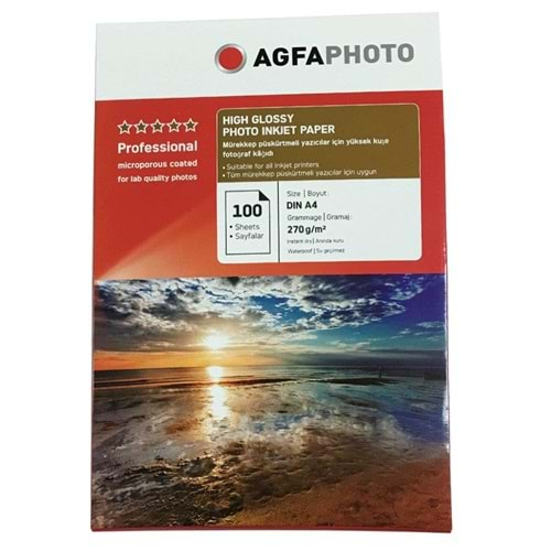 AGFA A4 100 LÜK 270 GR HİGH GLOSSY PHOTO PAPER