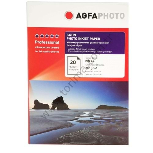 AGFA A4 20 Lİ SET 270G SATİN PHOTO PAPER