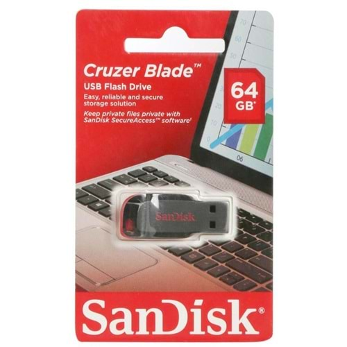 SANDİSK CRUZER BLADE 64 GB USB BELLEK SDCZ50