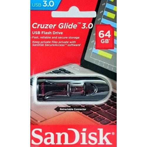 SANDİSK USB CRUZER GLİDE 64 GB 3.00