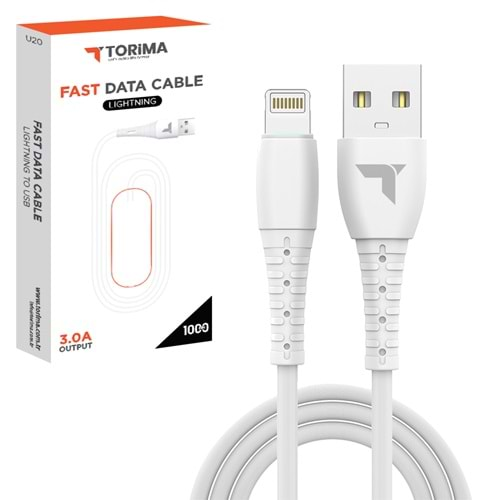 TORİMA U20 LİGHTNİNG CABLE 3.0 WHİTE