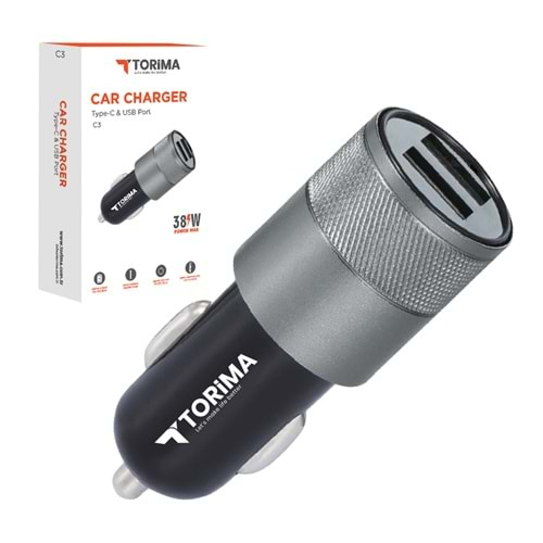 TORİMA C3 CAR CHARGER LİGHTNİNG CABLE