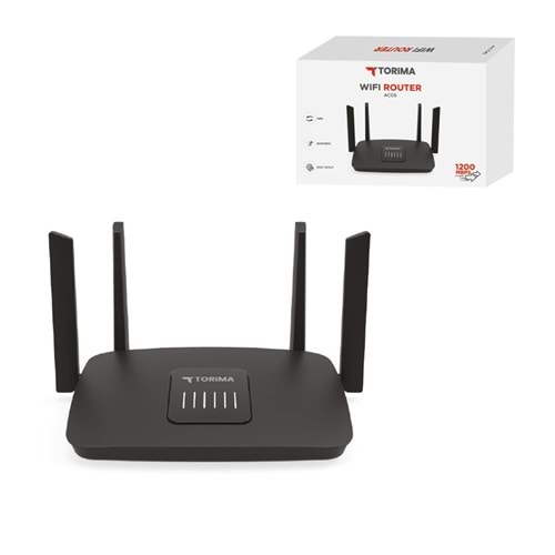 TORİMA AC06 BLACK WIFI ROUTER