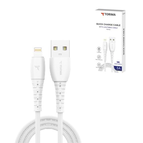 TORİMA TCB-02 WHITE USB TO LIGHTNING TPE 1M CABLE TORİMA TCB-02 WHITE USB TO LIGHTNING TPE 1M CABLE