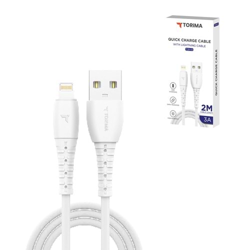 TORİMA TCB-02 WHITE USB TO LIGHTNING TPE 2M CABLE