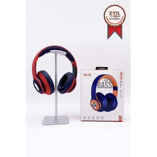 TORİMA WİRELESS HEADPHONES SN-85 RED-DARK BLUE