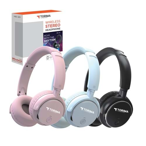 TORİMA HD-20 WİRELESS HEADPHONE BLUE