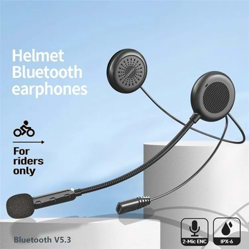 FİNEBLUE GTO MOTORCYCLE HELMET HEADSET BLACK