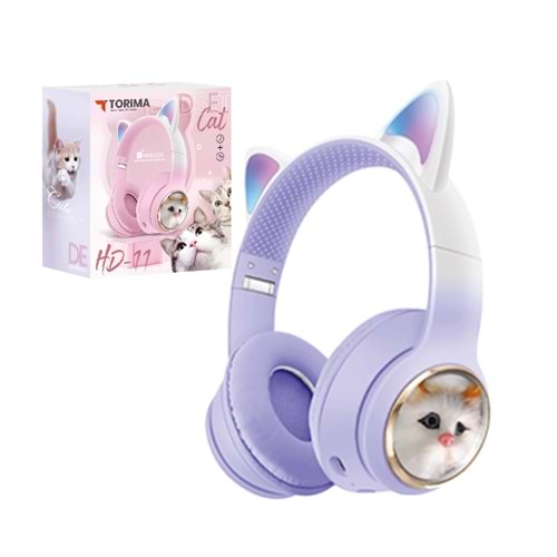 TORİMA HD-11 CAT HEADSET PURPLE