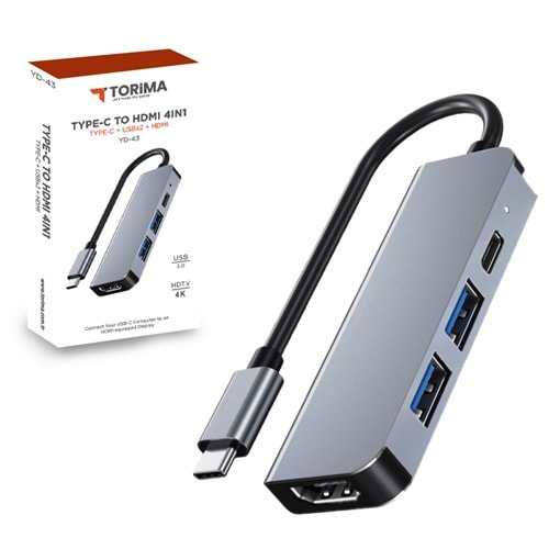 TORİMA 4 IN 1 TYPE-C TO HDMI ADAPTER YD-43