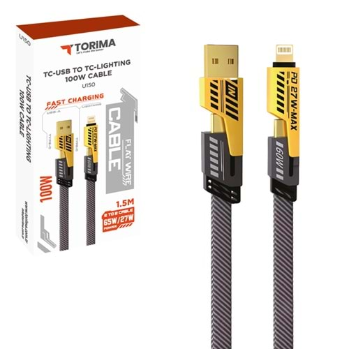 TORİMA U150 TC-USB TO TC-LIGHTING 100W CABLE