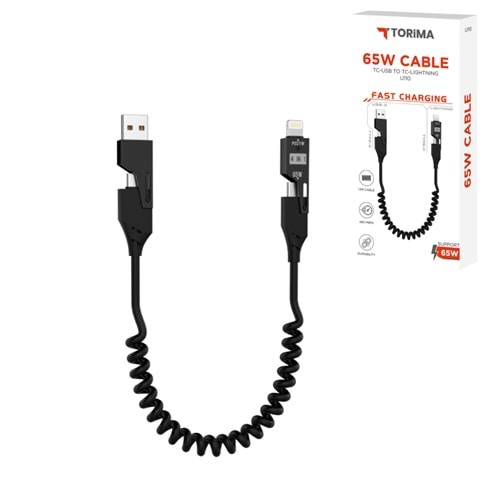 TORİMA U110 BLACK 4IN1 CHARGING CABLE TORİMA U110 BLACK 4IN1 CHARGING CABLE