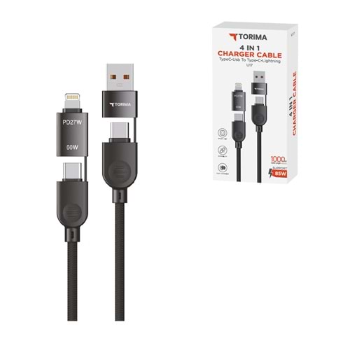 TORİMA U17 BLACK 4 IN 1 CHARGER CABLE