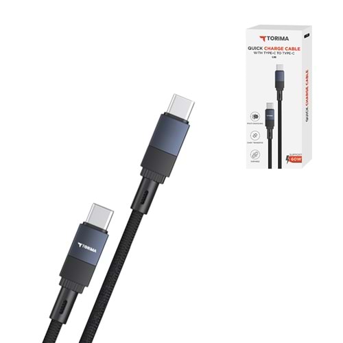 TORİMA U18 BLACK TYPE-C TO TYPE-C CABLE TORİMA U18 BLACK TYPE-C TO TYPE-C CABLE