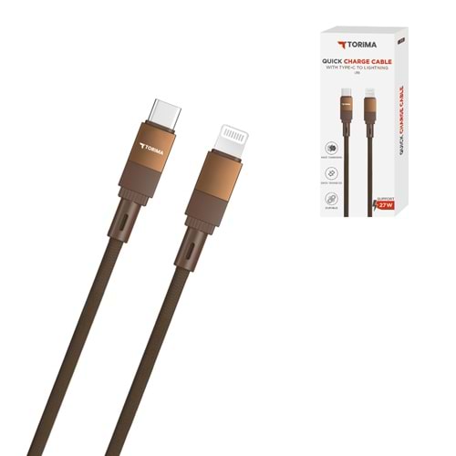 TORİMA U18 BROWN TYPE-C TO LIGHTNING CABLE TORİMA U18 BROWN TYPE-C TO LIGHTNING CABLE