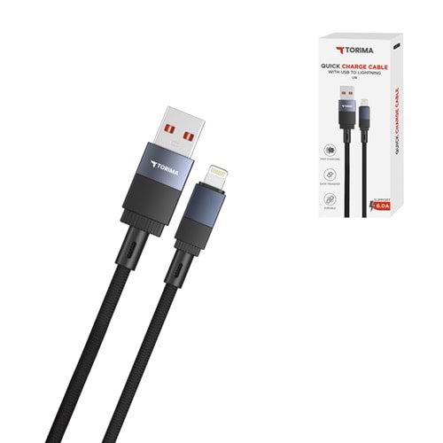 TORİMA U18 BLACK USB TO LIGHTNING CABLE
