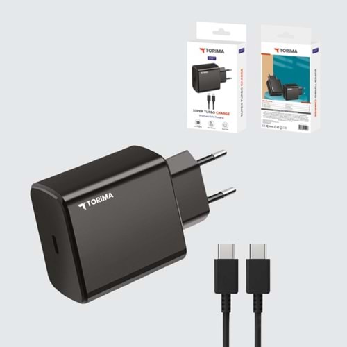 TORİMA C55T BLACK POWER ADAPTER WITH TYPE-C CABLE TORİMA C55T BLACK POWER ADAPTER WITH TYPE-C CABLE