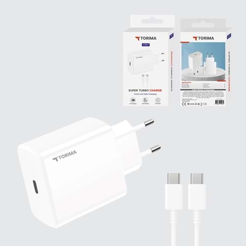 TORİMA C55T WHITE POWER ADAPTER WITH TYPE-C CABLE