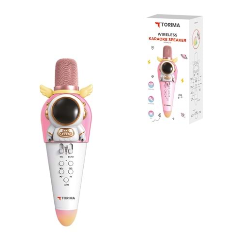 TORİMA KIDMIC-01 WHITE WIRELESS KARAOKE SPEAKER