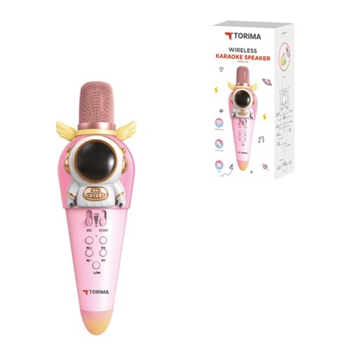 TORİMA KIDMIC-01 PINK WIRELESS KARAOKE SPEAKER