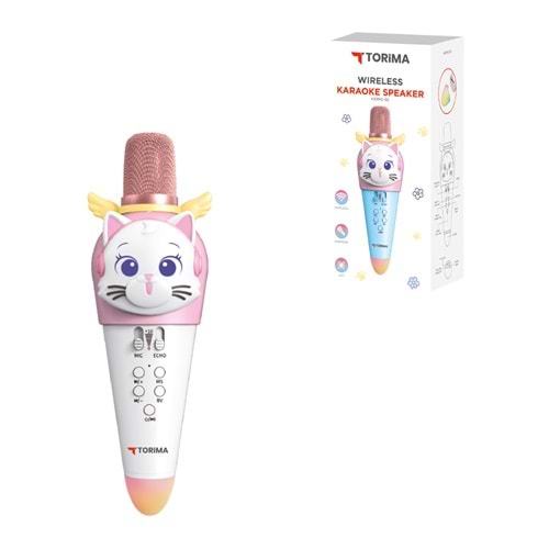 TORİMA KIDMIC-02 WHITE WIRELESS KARAOKE SPEAKER