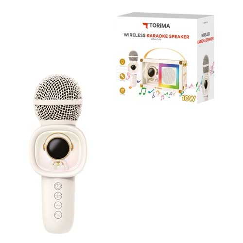 TORİMA KIDMIC-06 WHITE WIRELESS KARAOKE SPEAKER