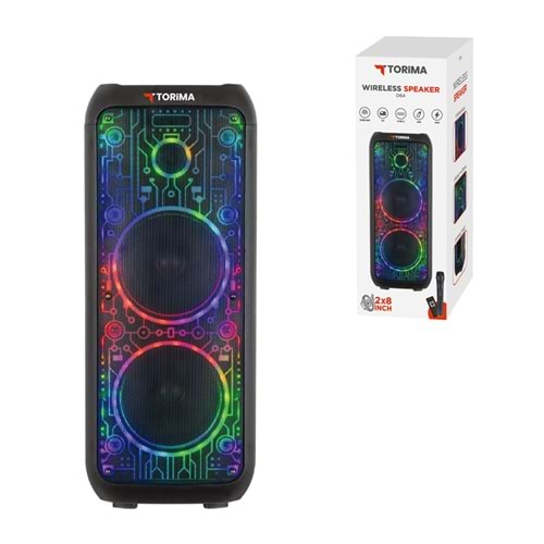 TORİMA D64 BLACK WIRELESS SPEAKER
