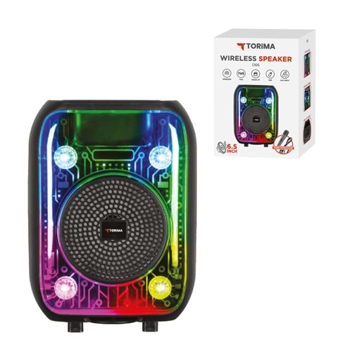 TORİMA D66 BLACK WIRELESS SPEAKER
