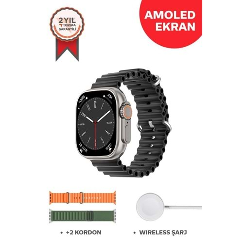 TORİMA SMART WATCH H11 ULTRA+ BLACK-ORANGE