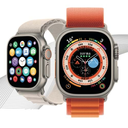 TORİMA SMARTWATCH W8ULTRA MAX BLACK+ORANGE