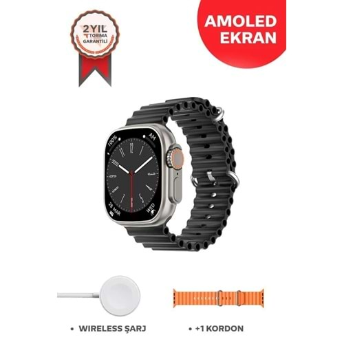 TORİMA SMARTWATCH HK8PROMAX AMOLED BLACK+ORANGE