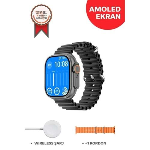 TORİMA HK8PROMAX AMOLED BLACKWATCH BLACK+ORANGE