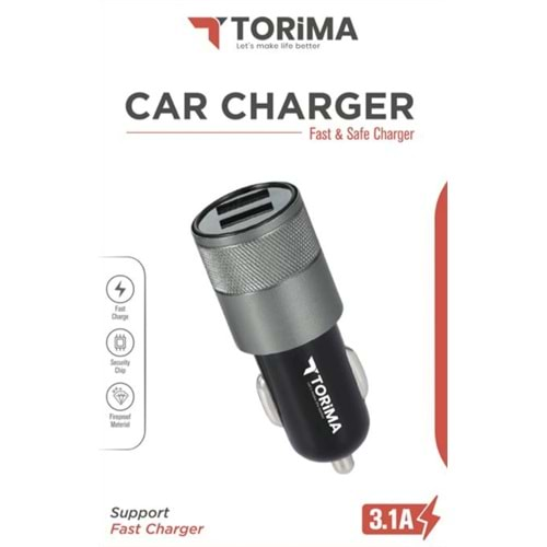 TORİMA CAR CHARGER C02 BLACK