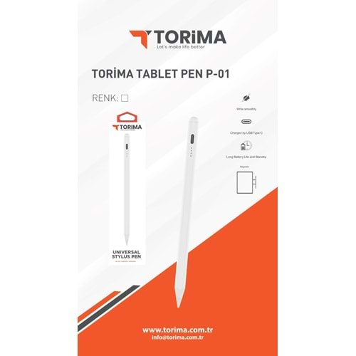 TORİMA TABLET PEN WHITE P-01