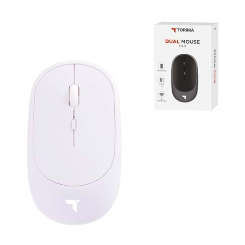 TORİMA TM-16 WHITE WIRELESS SILENT-DUAL MODE MOUSE TORİMA TM-16 WHITE WIRELESS SILENT-DUAL MODE MOUSE