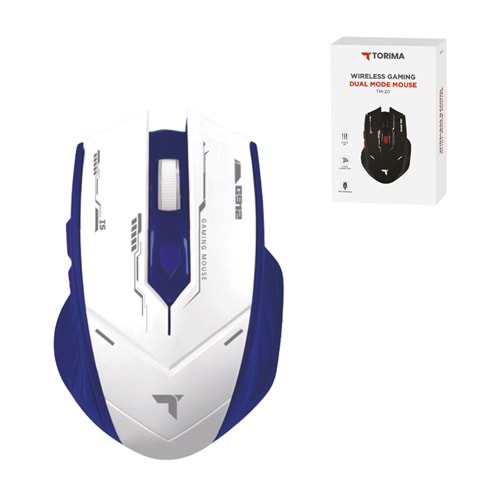 TORİMA TM-20 WHITE+BLUE WIRELESS GAMING DUAL MODE