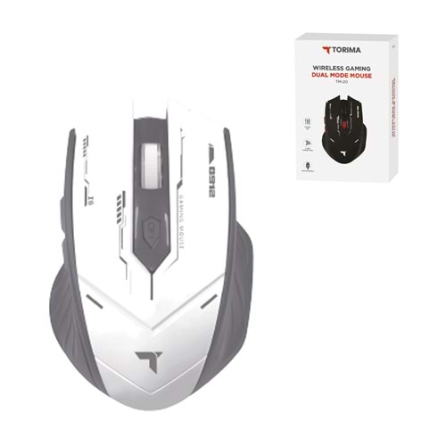 TORİMA TM-20 WHITE+GRAY WIRELESS GAMING DUAL MODE TORİMA TM-20 WHITE+GRAY WIRELESS GAMING DUAL MODE