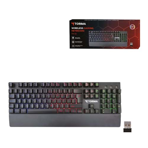 TORİMA TK-10 BLACK RGB GAMING WIRELESS KEYBOARD TORİMA TK-10 BLACK RGB GAMING WIRELESS KEYBOARD