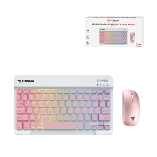 TORİMA TMK-09 PINK WIRELESS KEYBOARD MOUSE SET RGB TORİMA TMK-09 PINK WIRELESS KEYBOARD MOUSE SET RGB