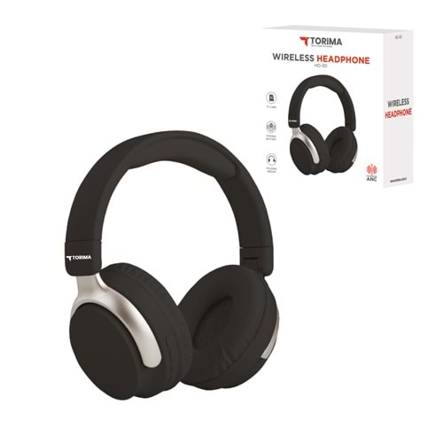 TORİMA HD-30 WIRELESS HEADPHONE BLACK