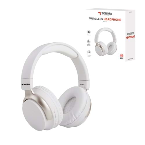 TORİMA HD-30 WIRELESS HEADPHONE BEIGE