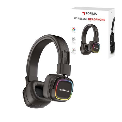 TORİMA HD-12 WIRELESS HEADPHONE BLACK