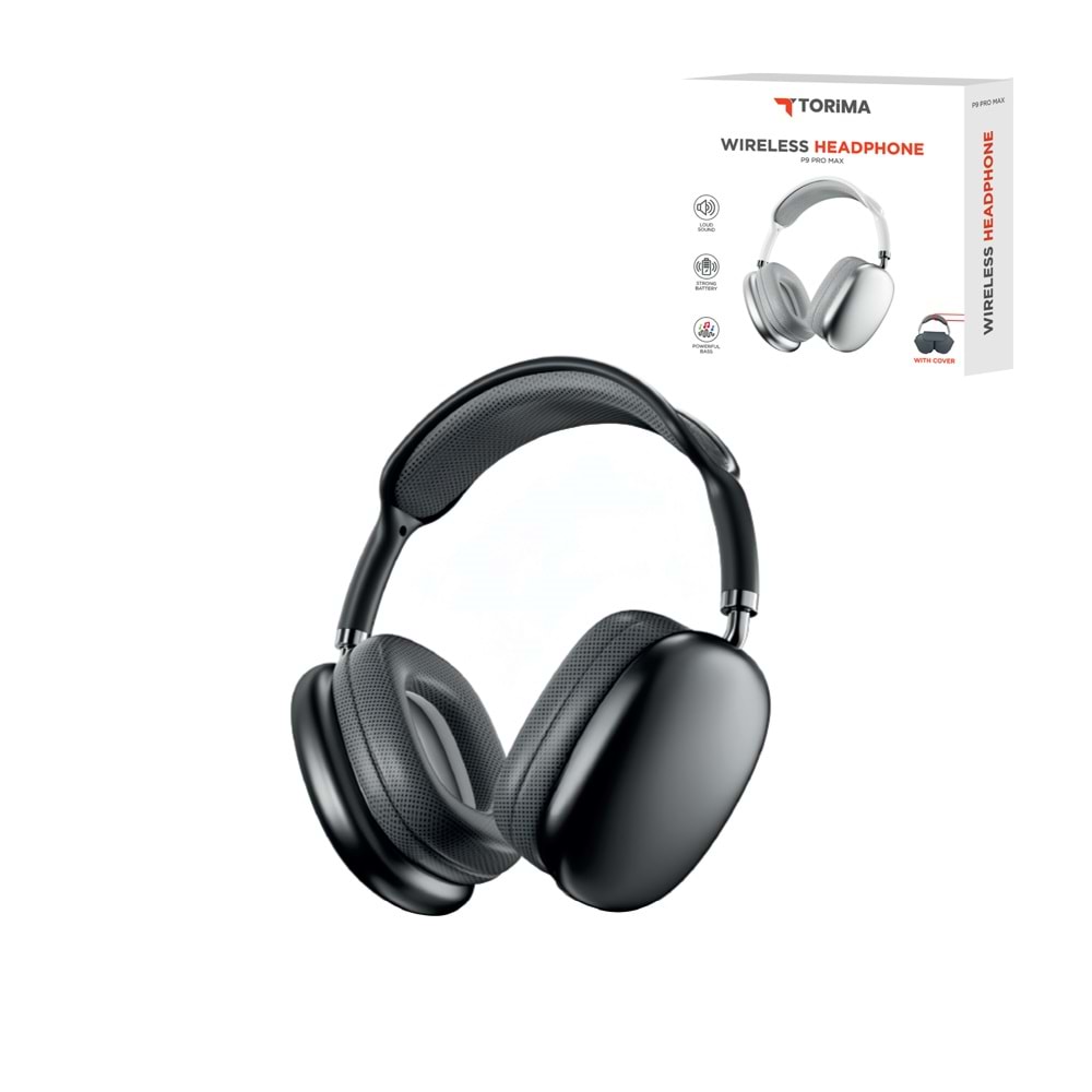 TORİMA P9 PRO MAX BLACK HEADPHONES