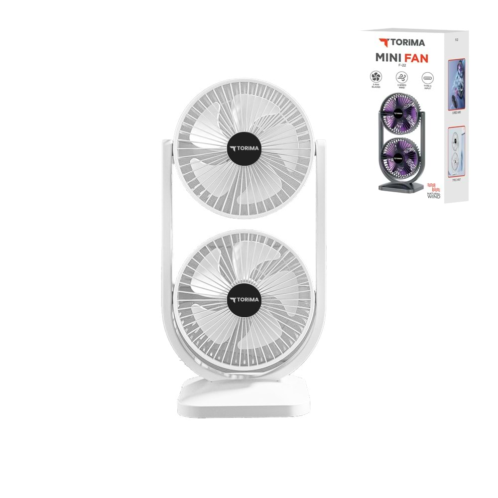TORİMA F-22 WHITE MINI FAN