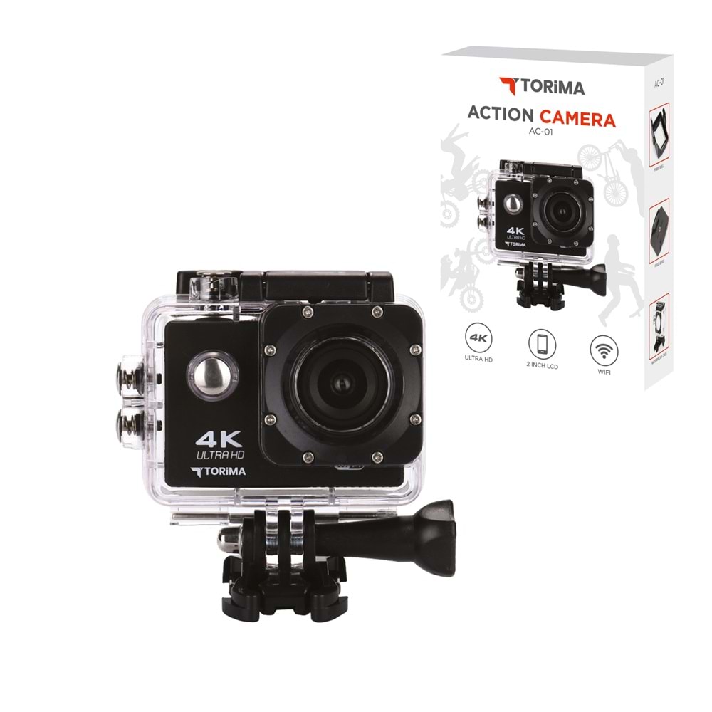 TORİMA 4K ACTİON CAMERA AC-01 BLACK